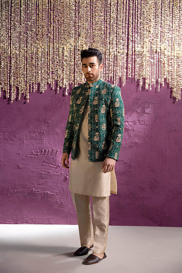 EMERALD GREEN PRINCE COAT